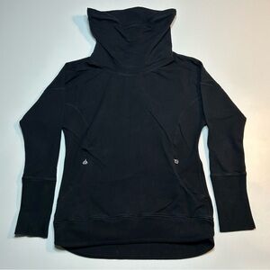 Lululemon Run: Rest Day Pullover Black Cowl Neck Sweatshirt Size 6